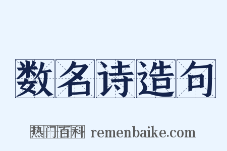 数名诗造句是什么意思的图片